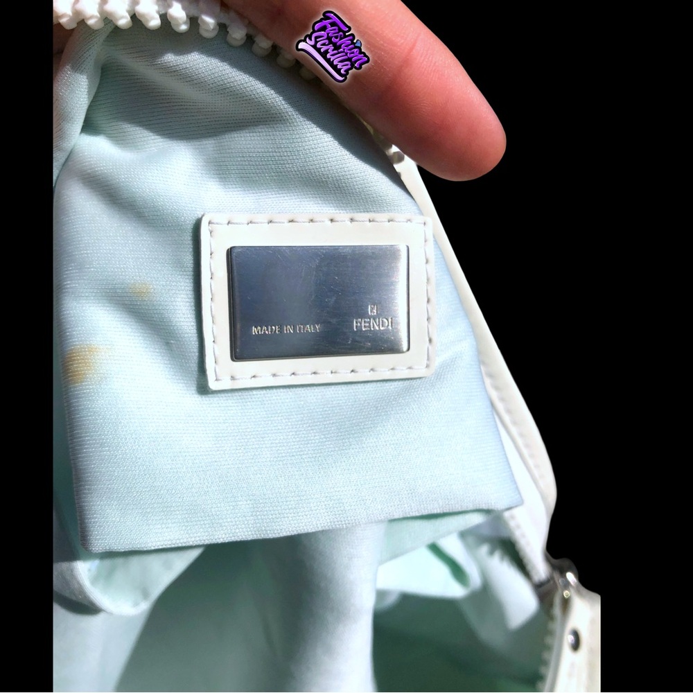 Fendi Monogram Blue Green Logo Nylon Beach Bag - Picture 10 of 15